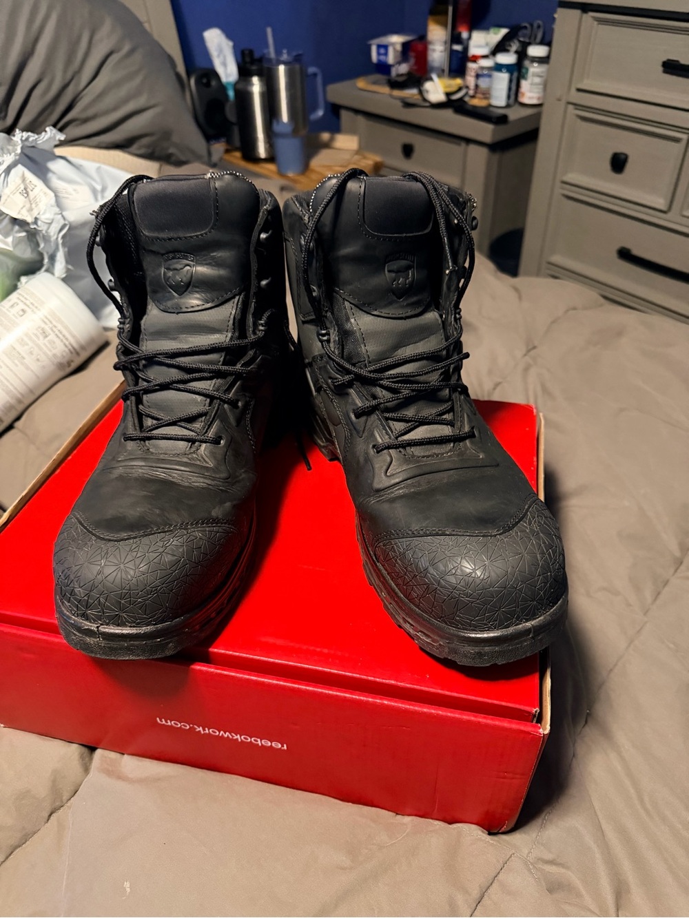 Black Irish Setter Kasota size 13 Work Boots - Lace-Up non-metallic toe.